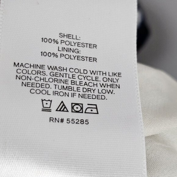 Smudged Polka Dot Navy Black White Tiered Mini Summer Business Casual Dress Sz M - Picture 3 of 14